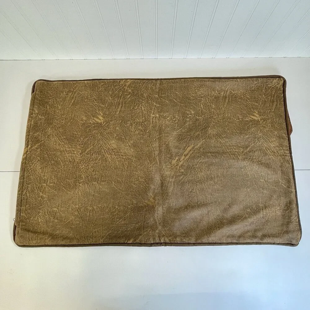 2 HiEnd‎ Accents Lodge King Pillow Shams Rustic Cabin Faux Leather Suede. Button